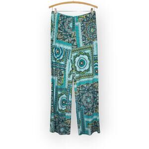 Medium GraceElements Turquoise BeachPant ScarfPrint Stretch Mandala Festival